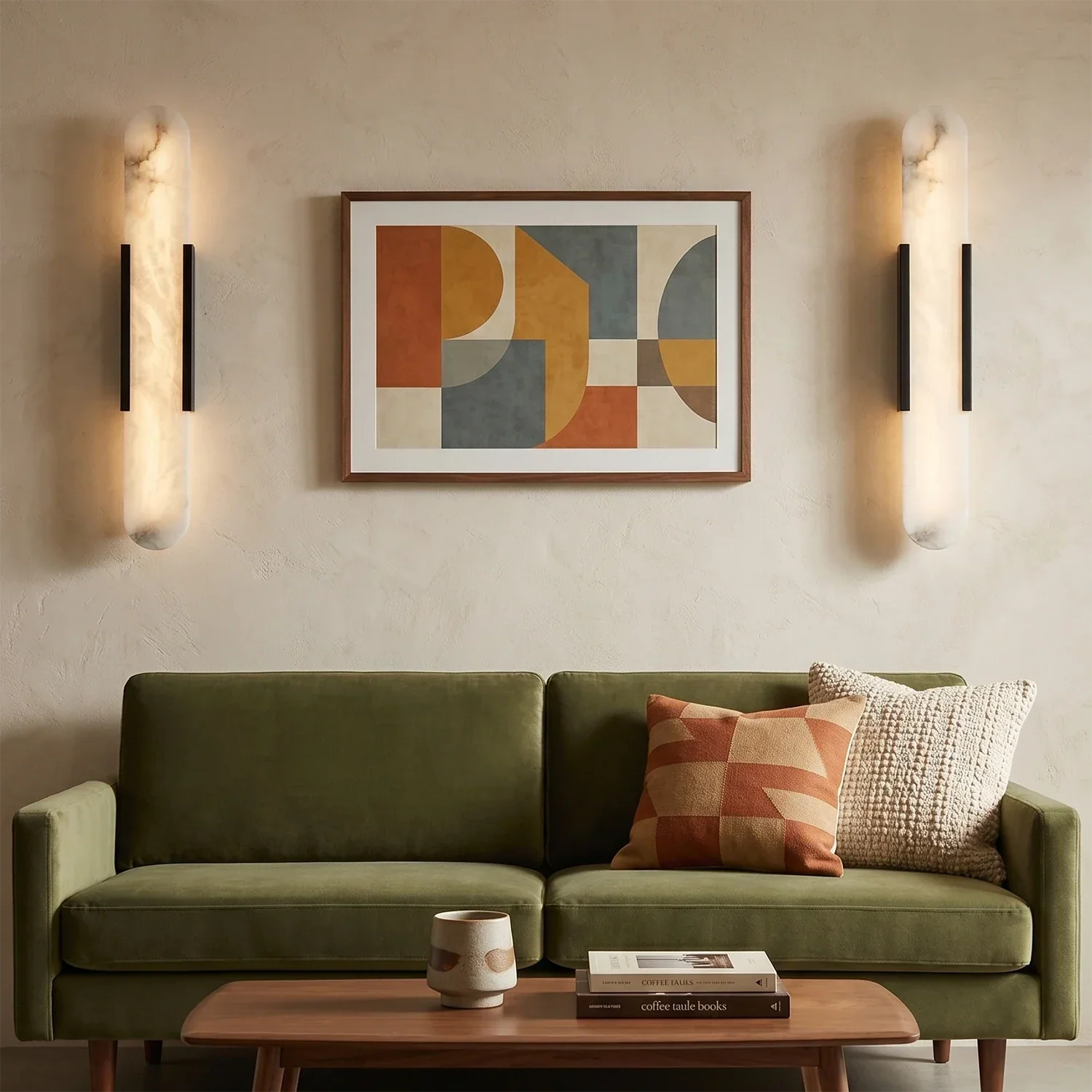 Natural Grained Marble Elongated Sconce Wall Lamp | wildoxy