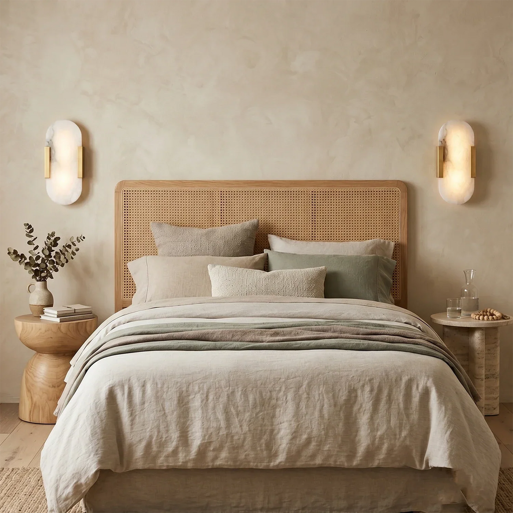 Natural Grained Marble Elongated Sconce Wall Lamp | wildoxy