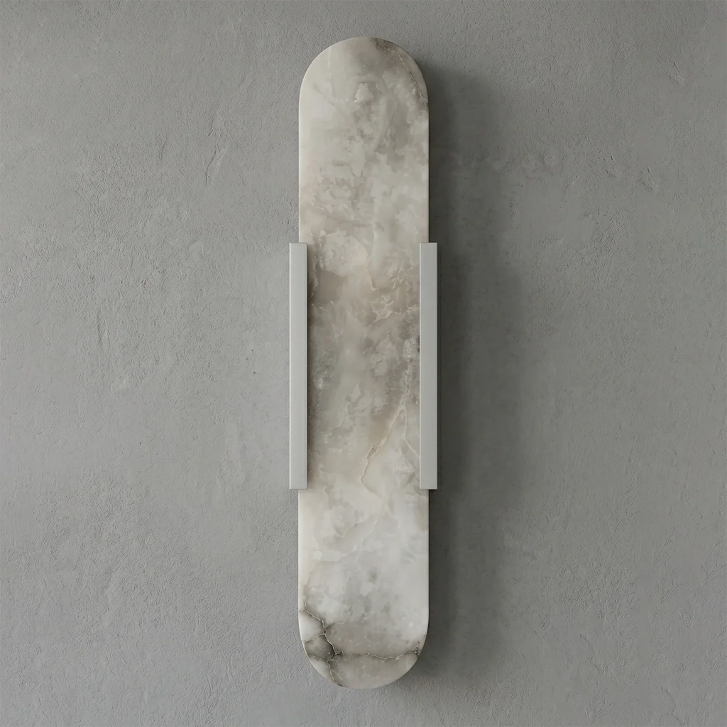 Natural Grained Marble Elongated Sconce Wall Lamp | wildoxy