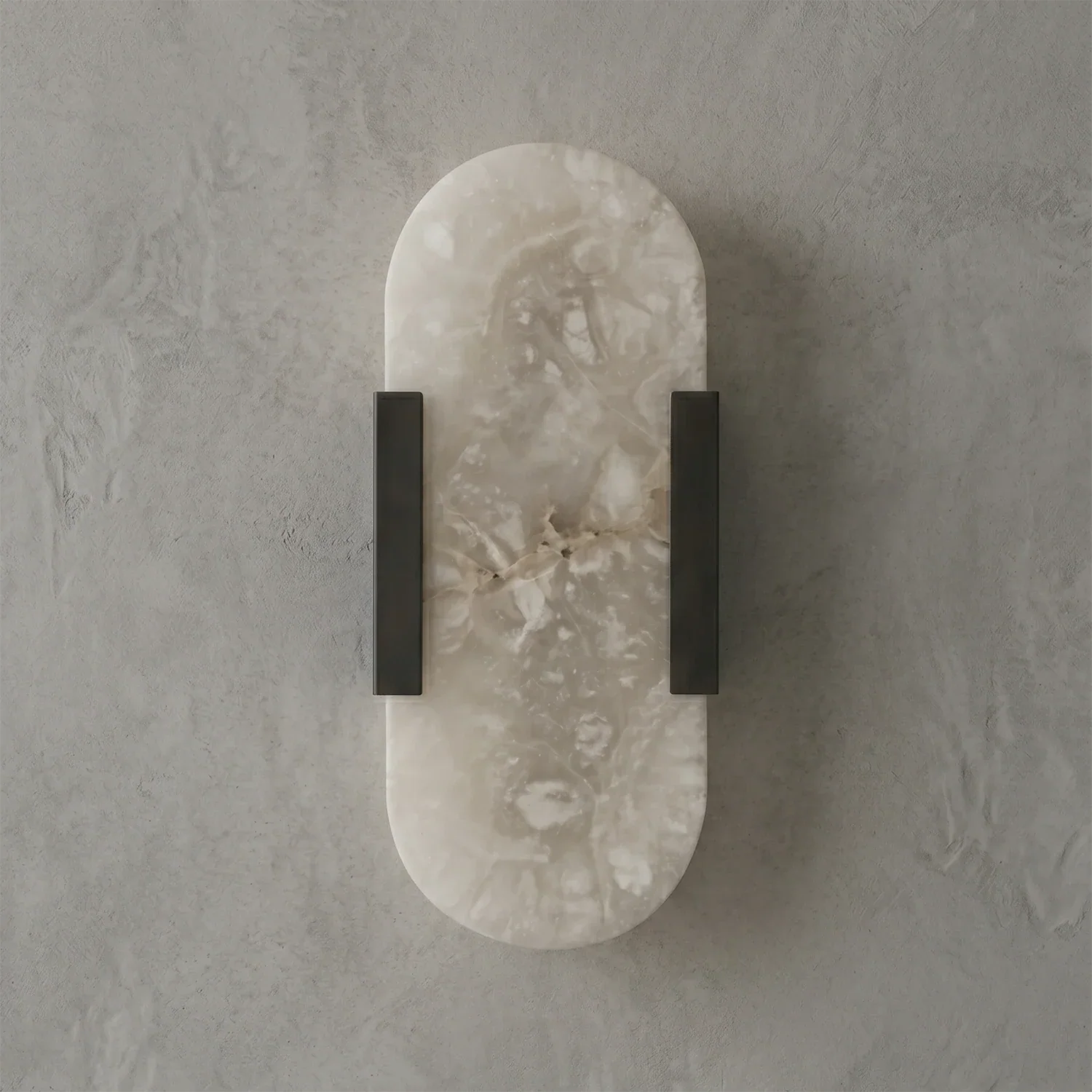 Natural Grained Marble Elongated Sconce Wall Lamp | wildoxy