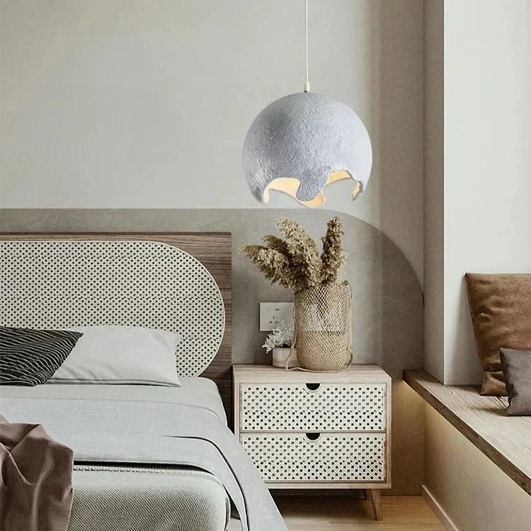 Lumora Resin and Iron Pendant Light — Touch Control, Includes LED E27 Bulb