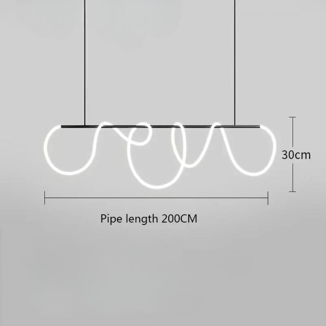 Solara 90-260V Dimmable LED Chandelier, Metal Frame Design