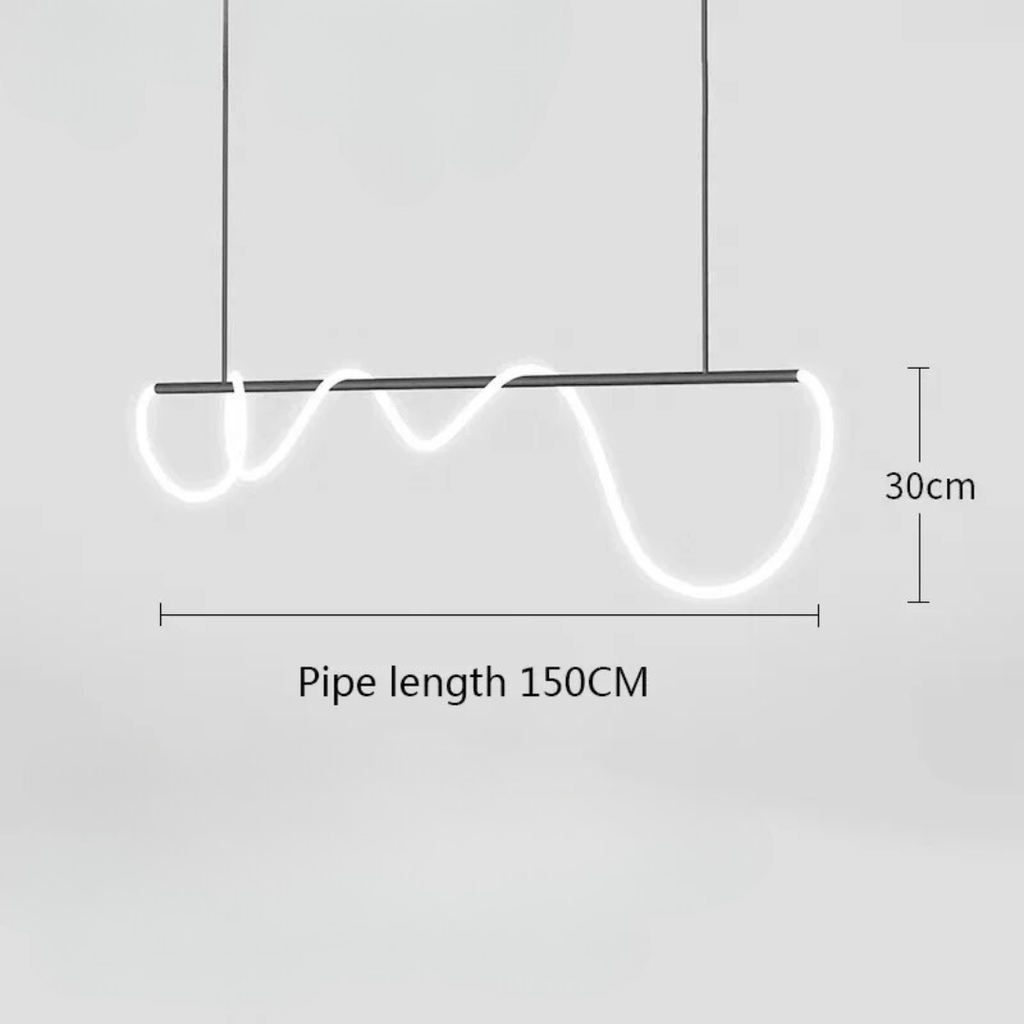 Solara 90-260V Dimmable LED Chandelier, Metal Frame Design