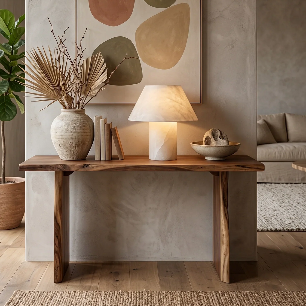Odile Alabaster Mushroom Table Lamp | wildoxy