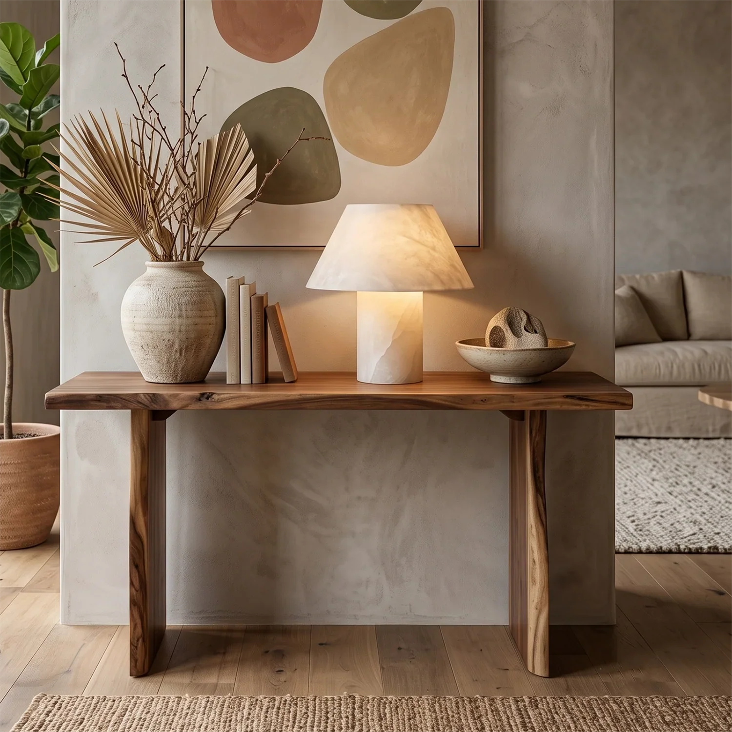 Odile Alabaster Mushroom Table Lamp | wildoxy