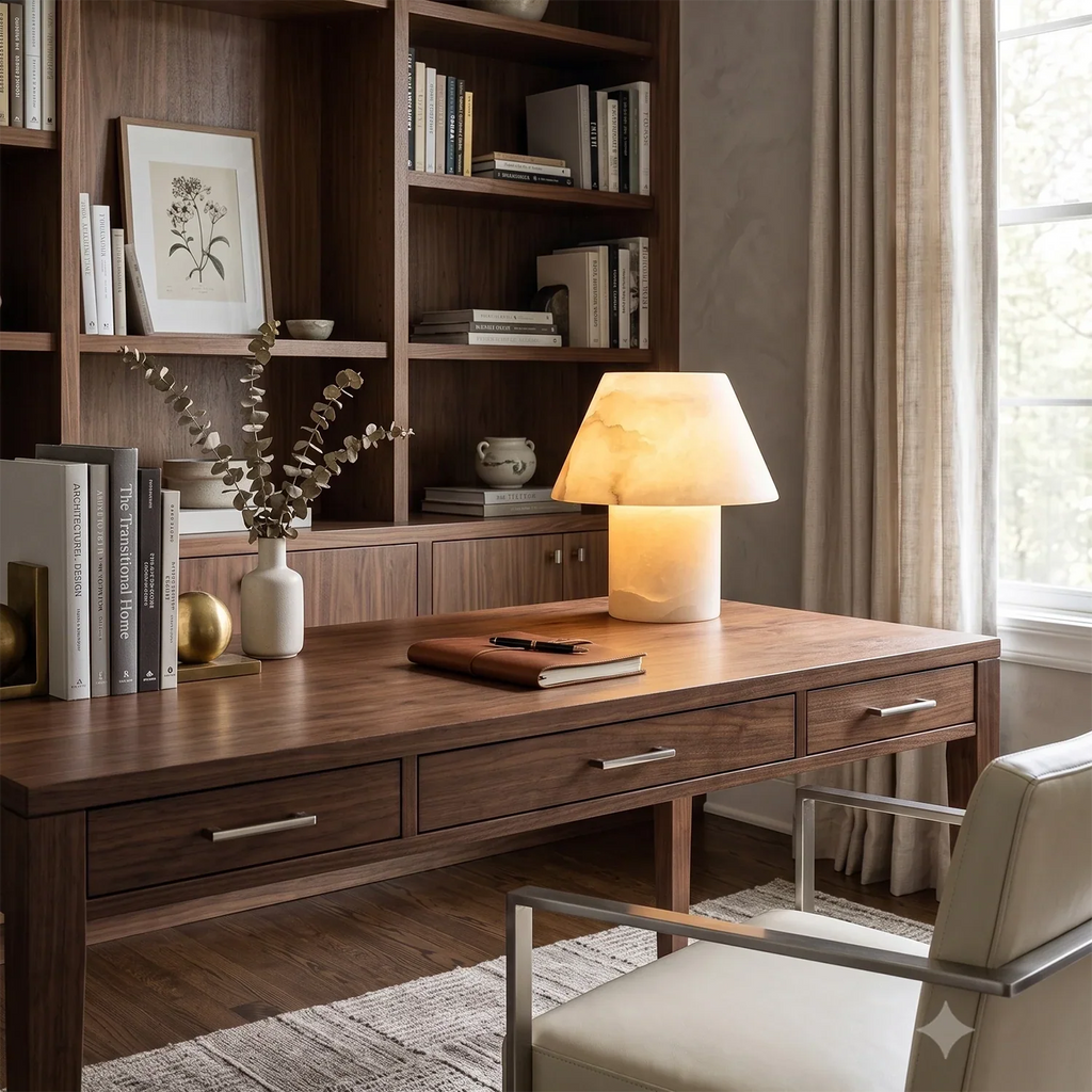 Odile Alabaster Mushroom Table Lamp | wildoxy