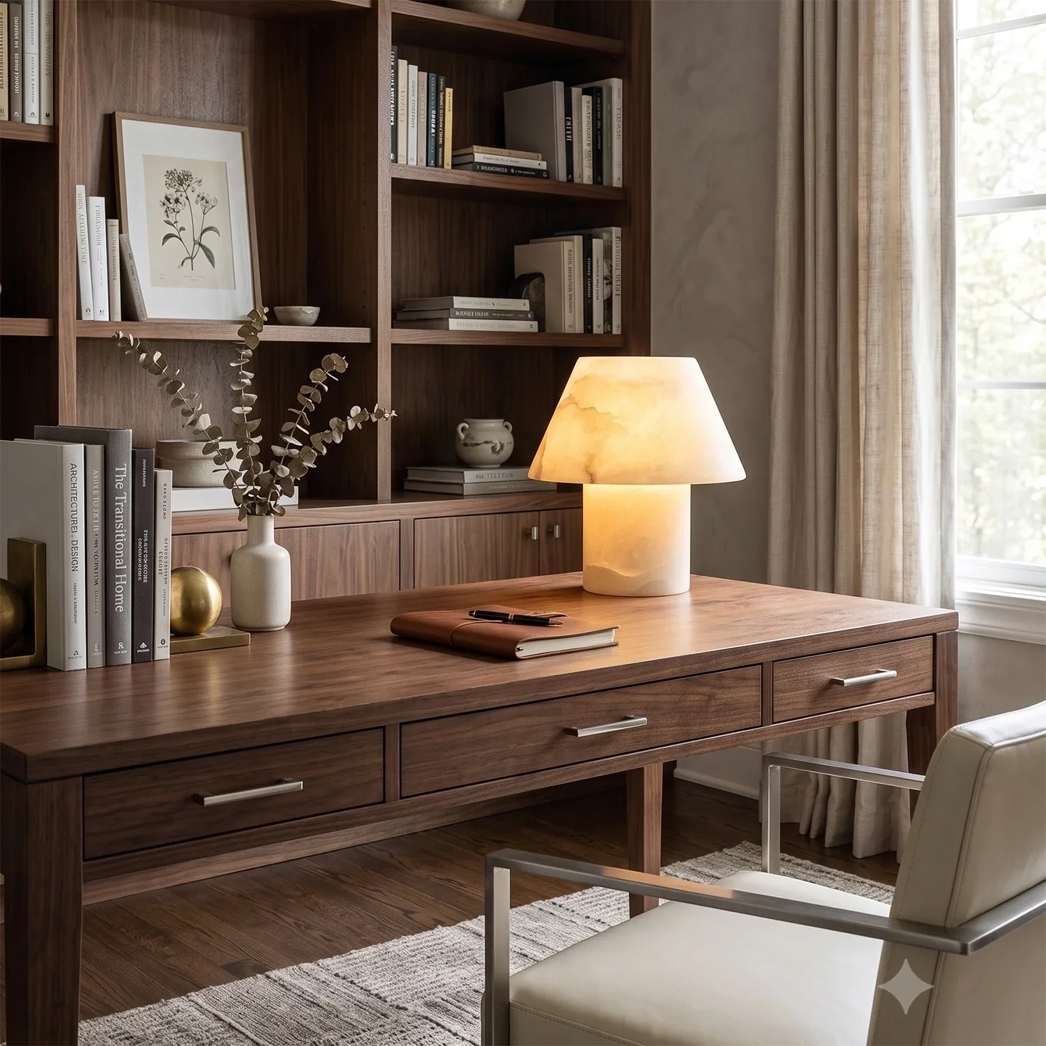 Odile Alabaster Mushroom Table Lamp | wildoxy
