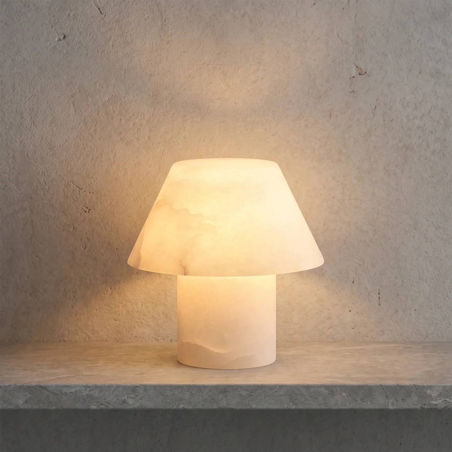 Odile Alabaster Mushroom Table Lamp | wildoxy