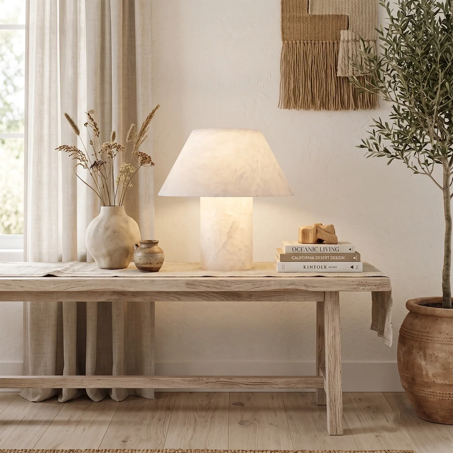 Odile Alabaster Mushroom Table Lamp | wildoxy