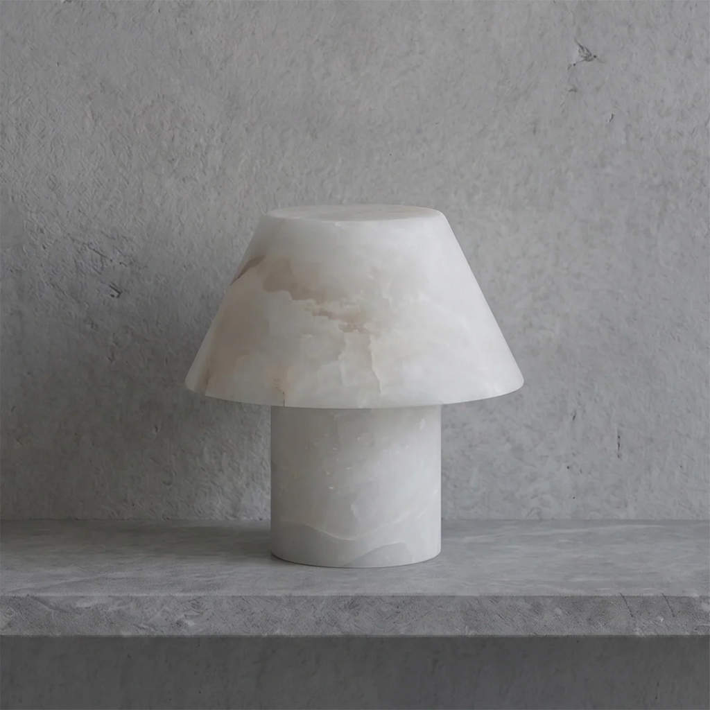 Odile Alabaster Mushroom Table Lamp | wildoxy