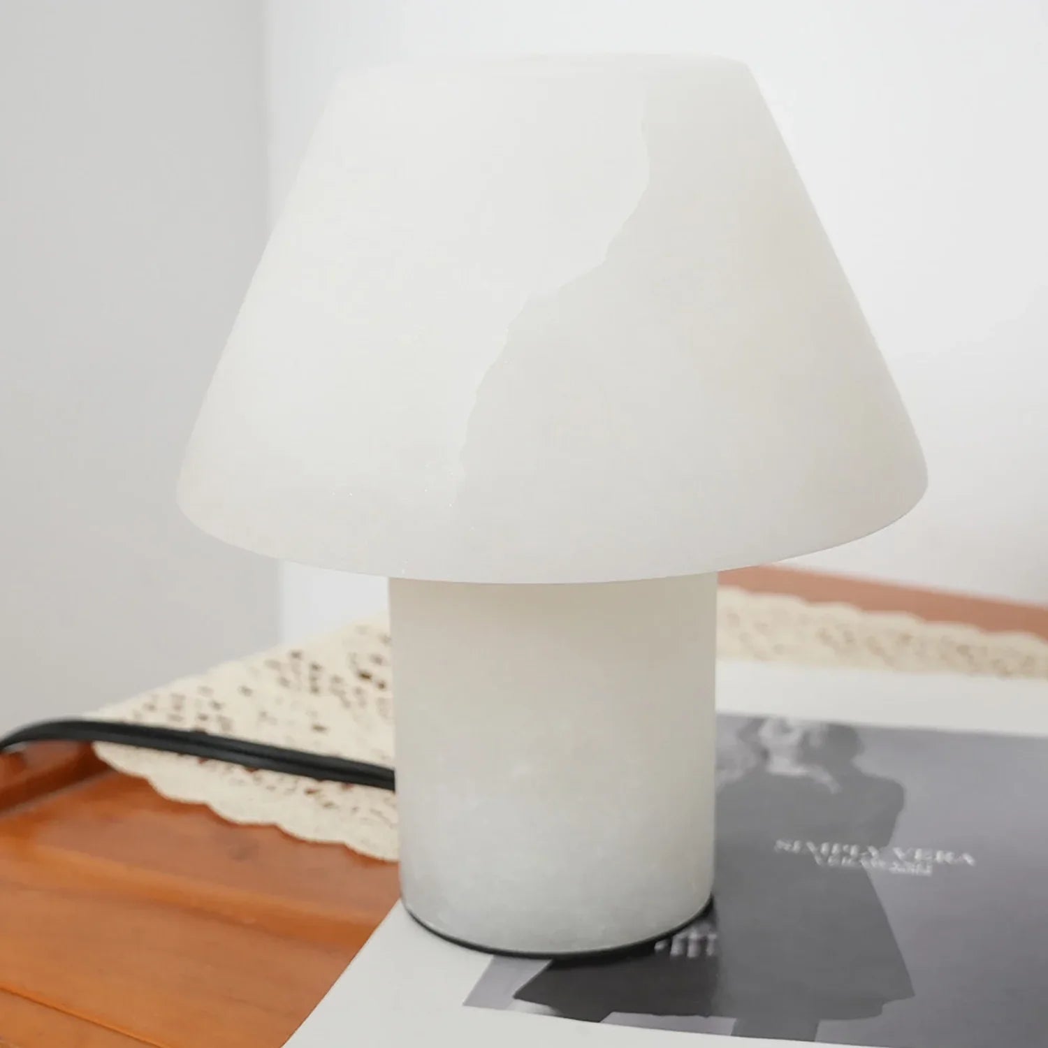 Odile Alabaster Mushroom Table Lamp | wildoxy