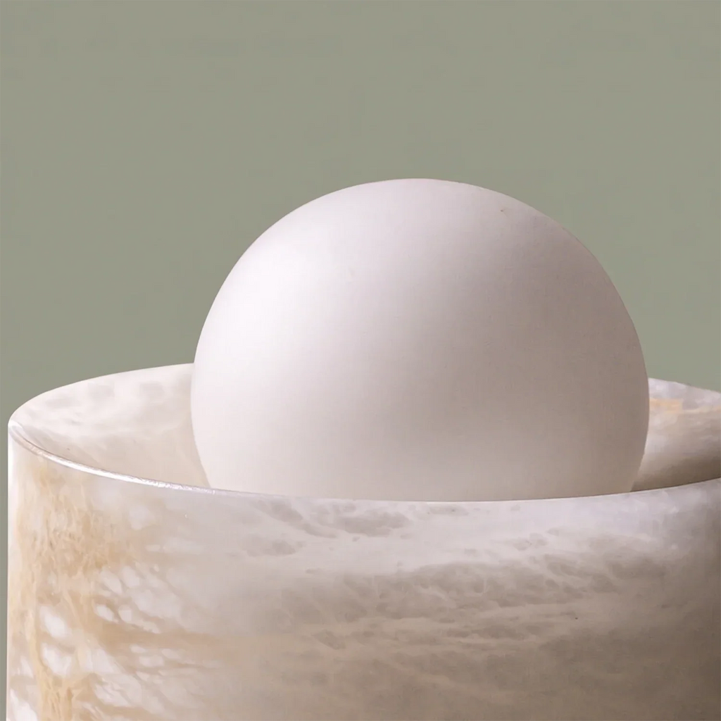Orb Vessel Alabaster & Brass Wall Lamp | wildoxy