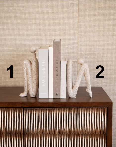 Ensemble de serre-livres décoratifs en polyrésine de 27cm — Décoration moderne
