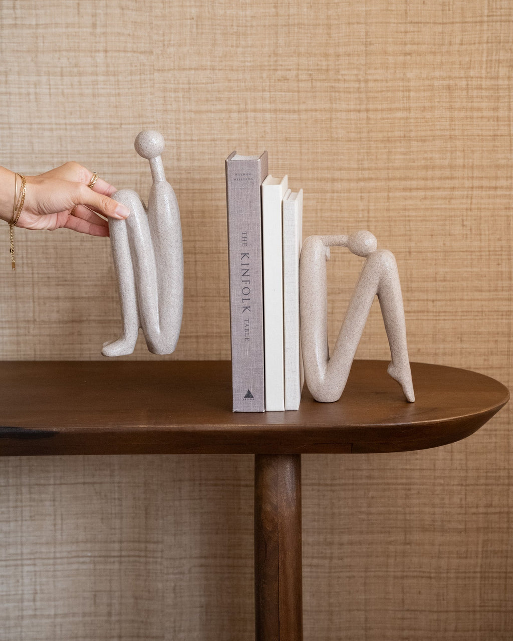 Ensemble de serre-livres décoratifs en polyrésine de 27cm — Décoration moderne