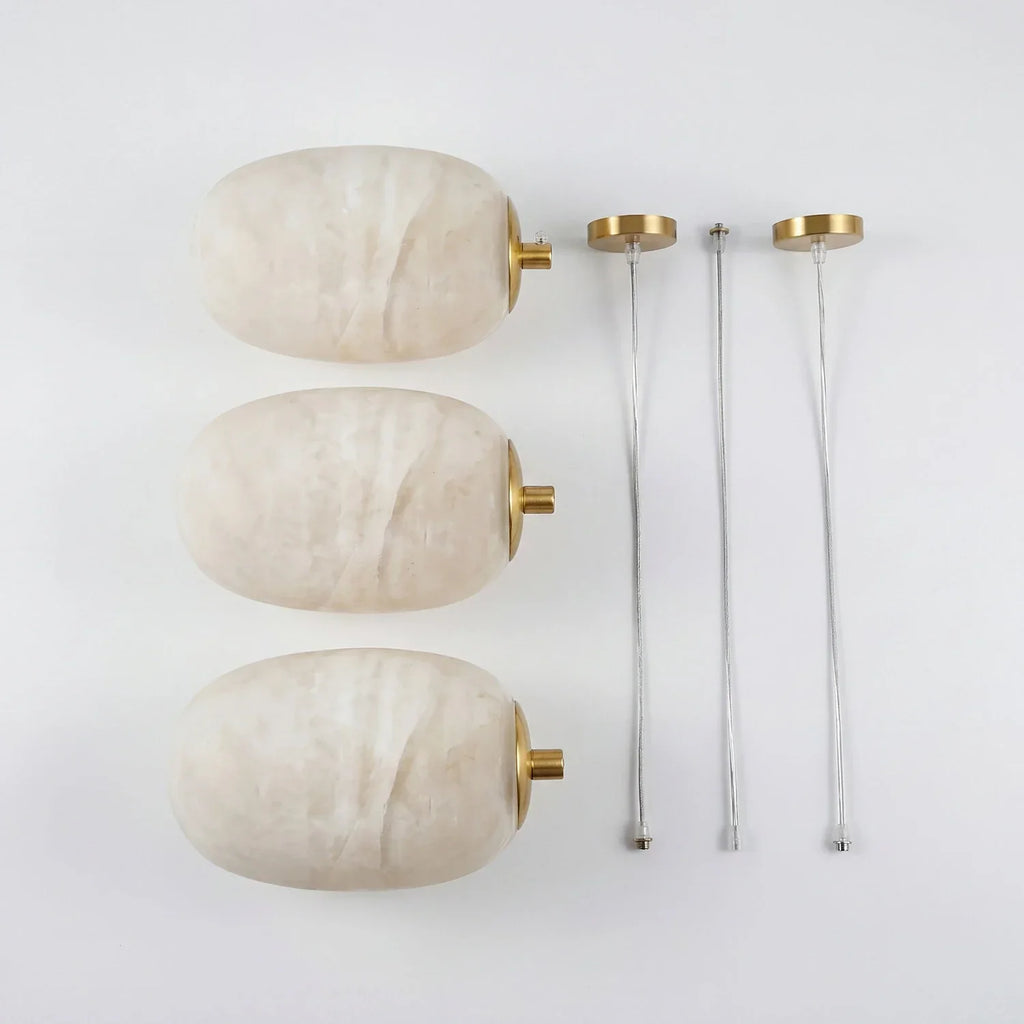 Oval Alabaster Pendant Light | wildoxy