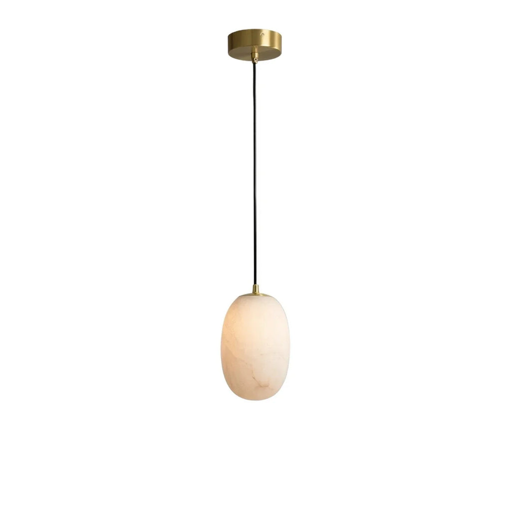 Oval Alabaster Pendant Light | wildoxy