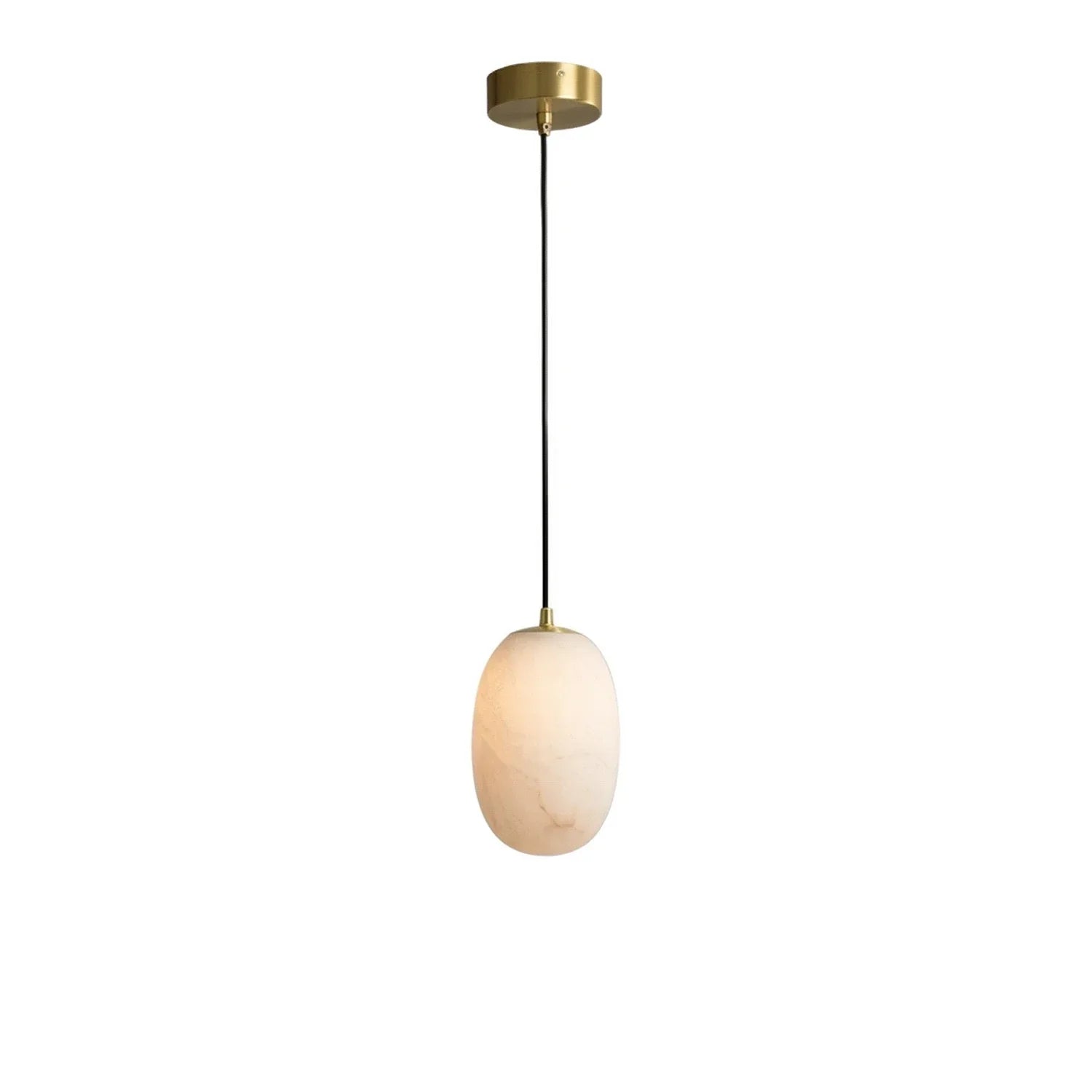 Oval Alabaster Pendant Light | wildoxy