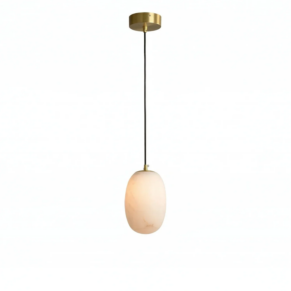 Oval Alabaster Pendant Light | wildoxy