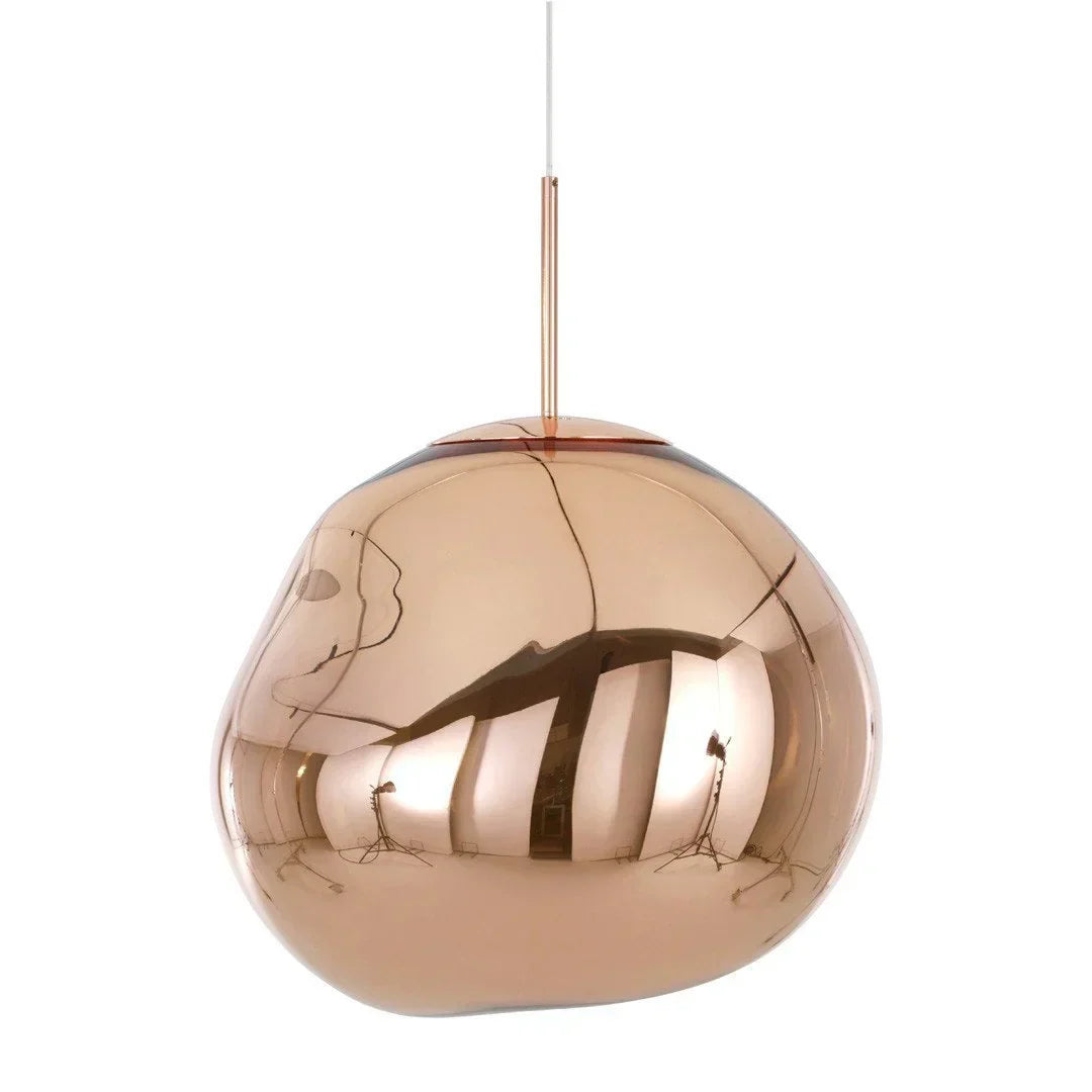 Organic Style Acrylic Pendant Lamp — Rounded Molded Shade, Sculptural Silhouette