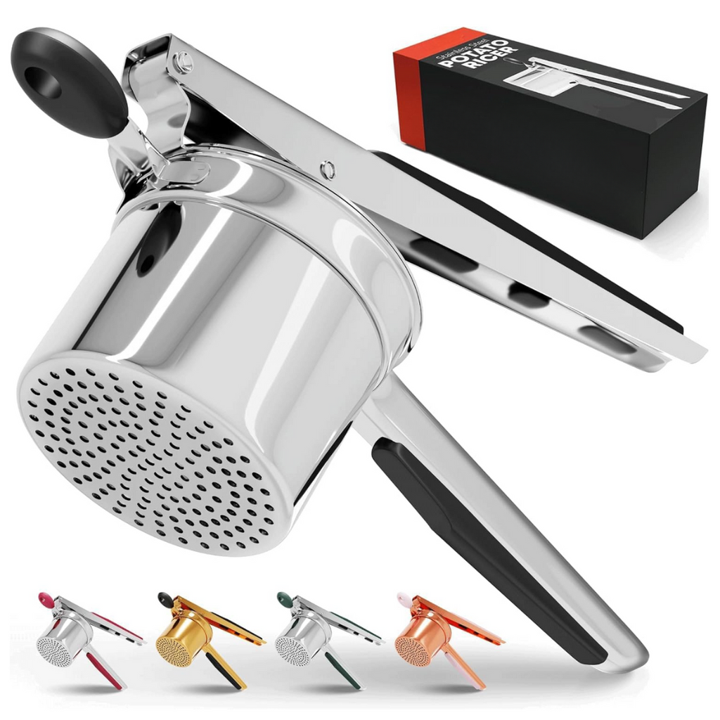 Machacador de patatas de acero inoxidable - utensilio de cocina resistente