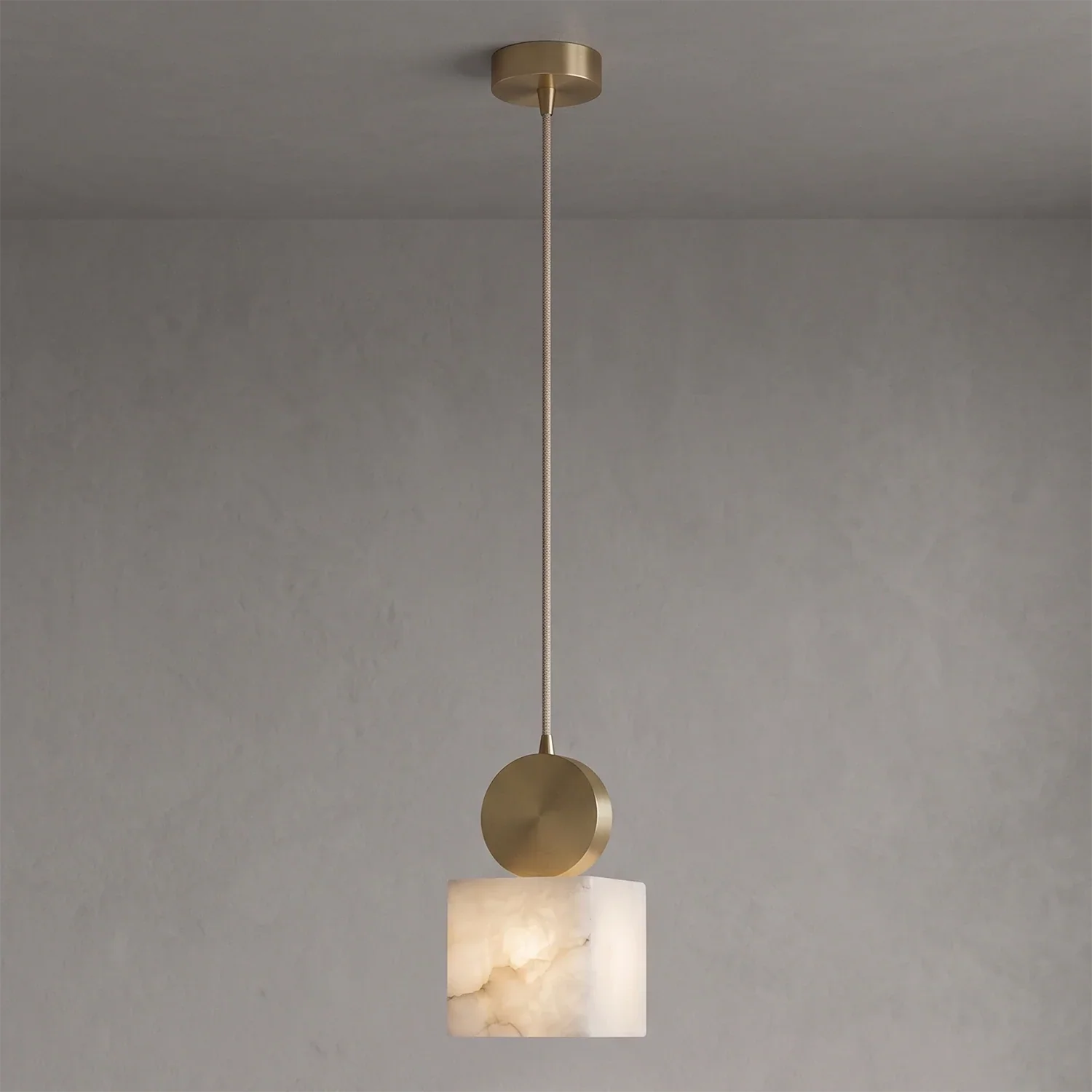 Perrin Brass-Capped Alabaster Mini Pendant | wildoxy