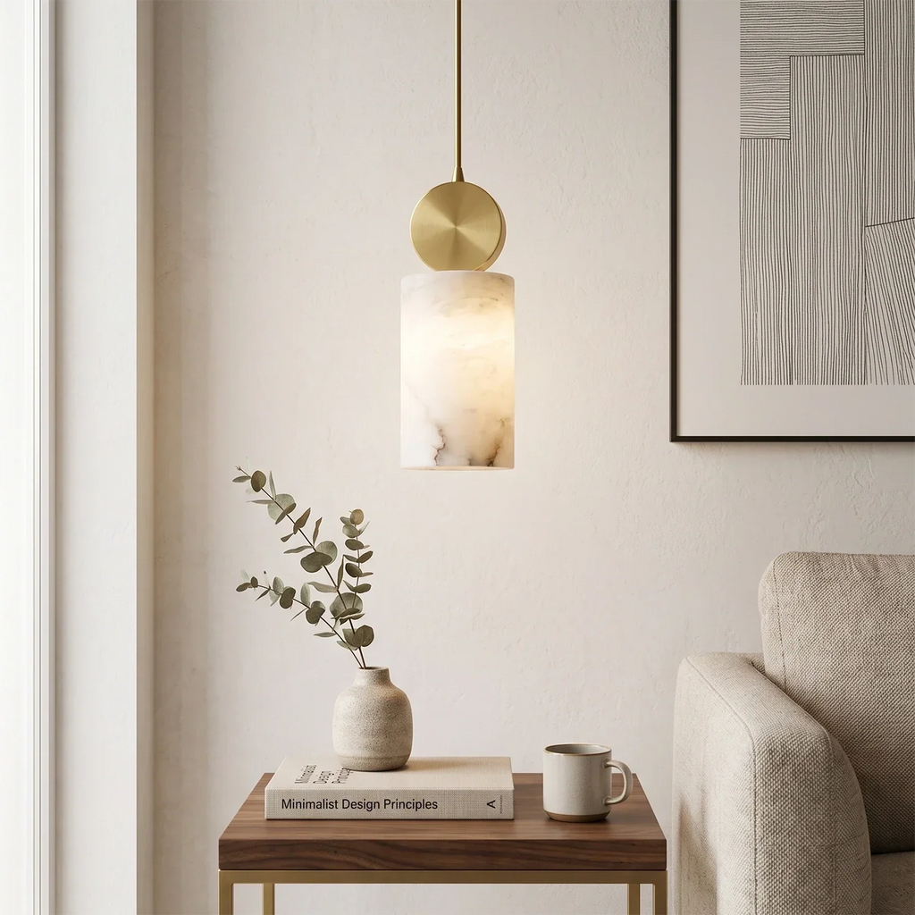 Perrin Brass-Capped Alabaster Mini Pendant | wildoxy