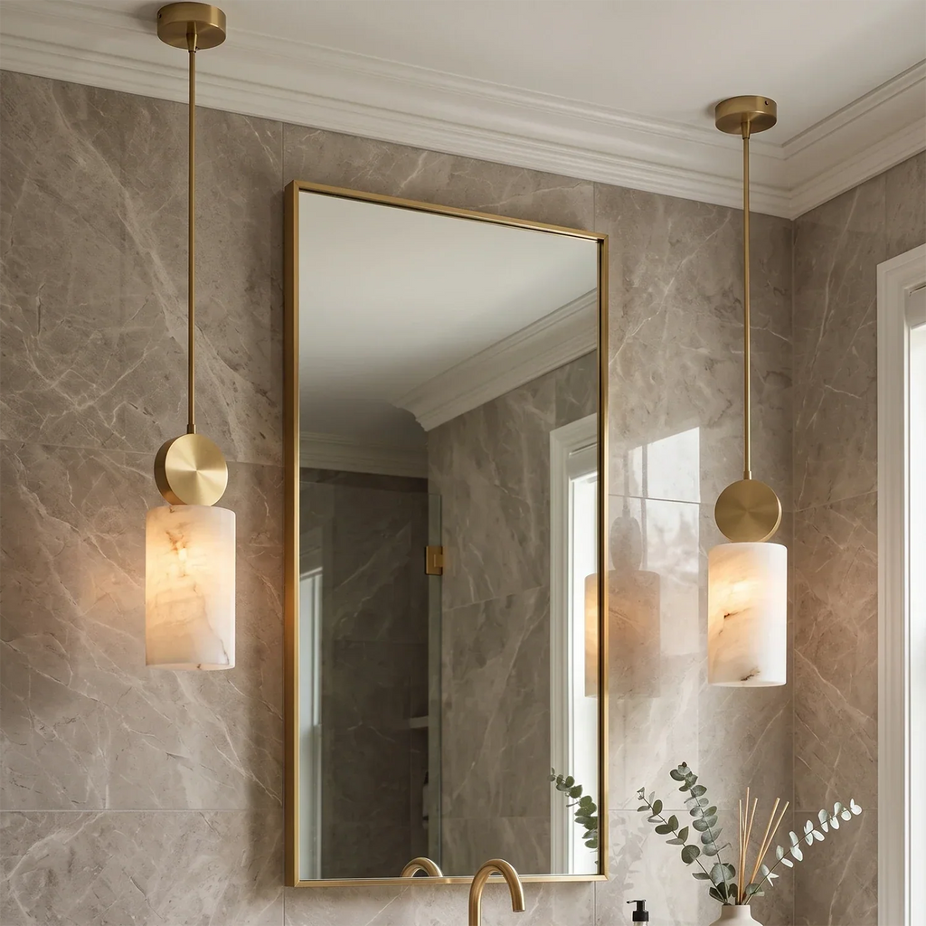 Perrin Brass-Capped Alabaster Mini Pendant | wildoxy