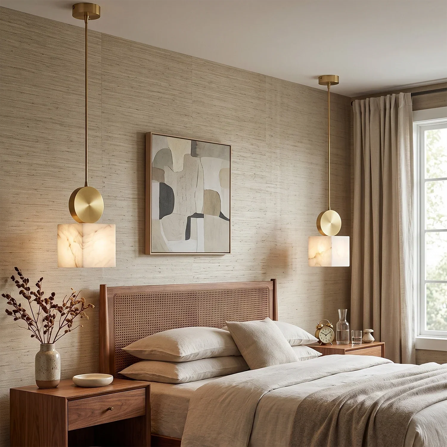 Perrin Brass-Capped Alabaster Mini Pendant | wildoxy