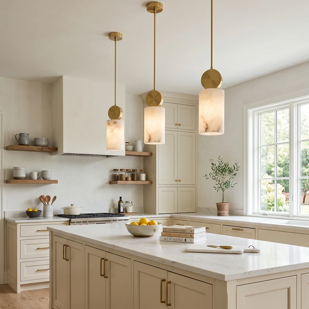 Perrin Brass-Capped Alabaster Mini Pendant | wildoxy