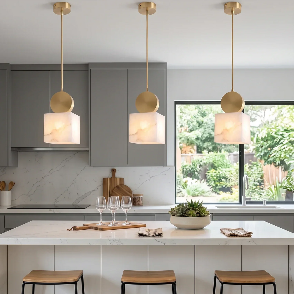 Perrin Brass-Capped Alabaster Mini Pendant | wildoxy