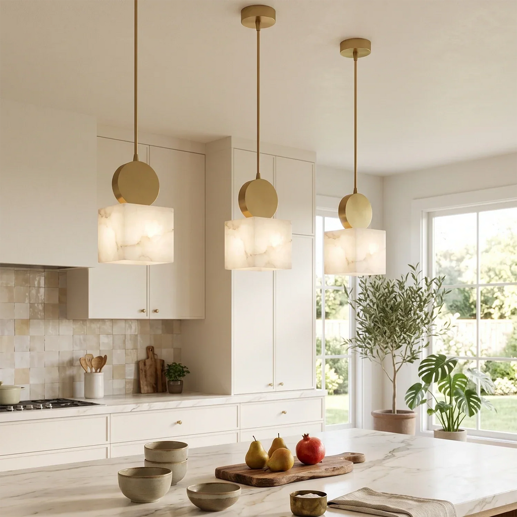 Perrin Brass-Capped Alabaster Mini Pendant | wildoxy