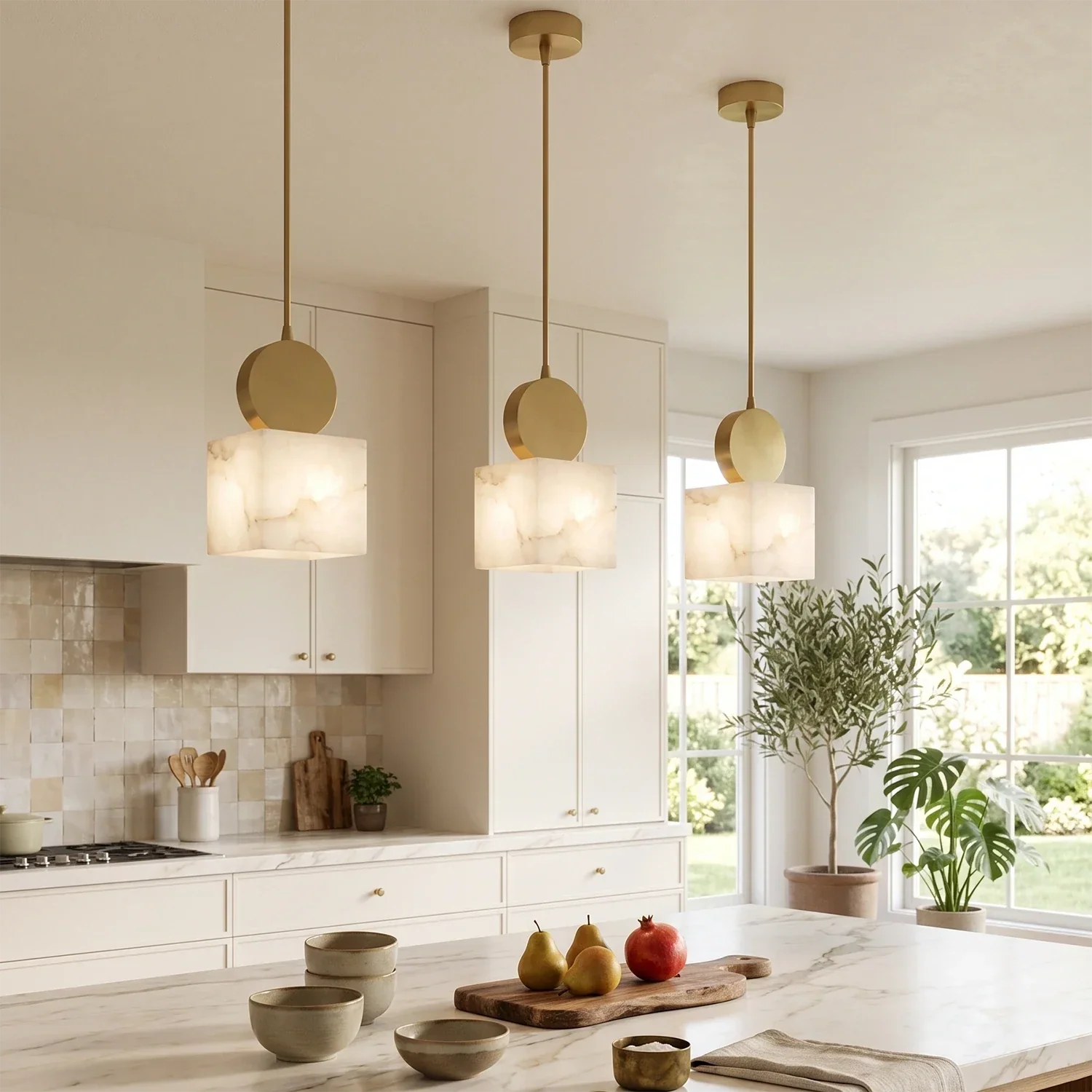 Perrin Brass-Capped Alabaster Mini Pendant | wildoxy
