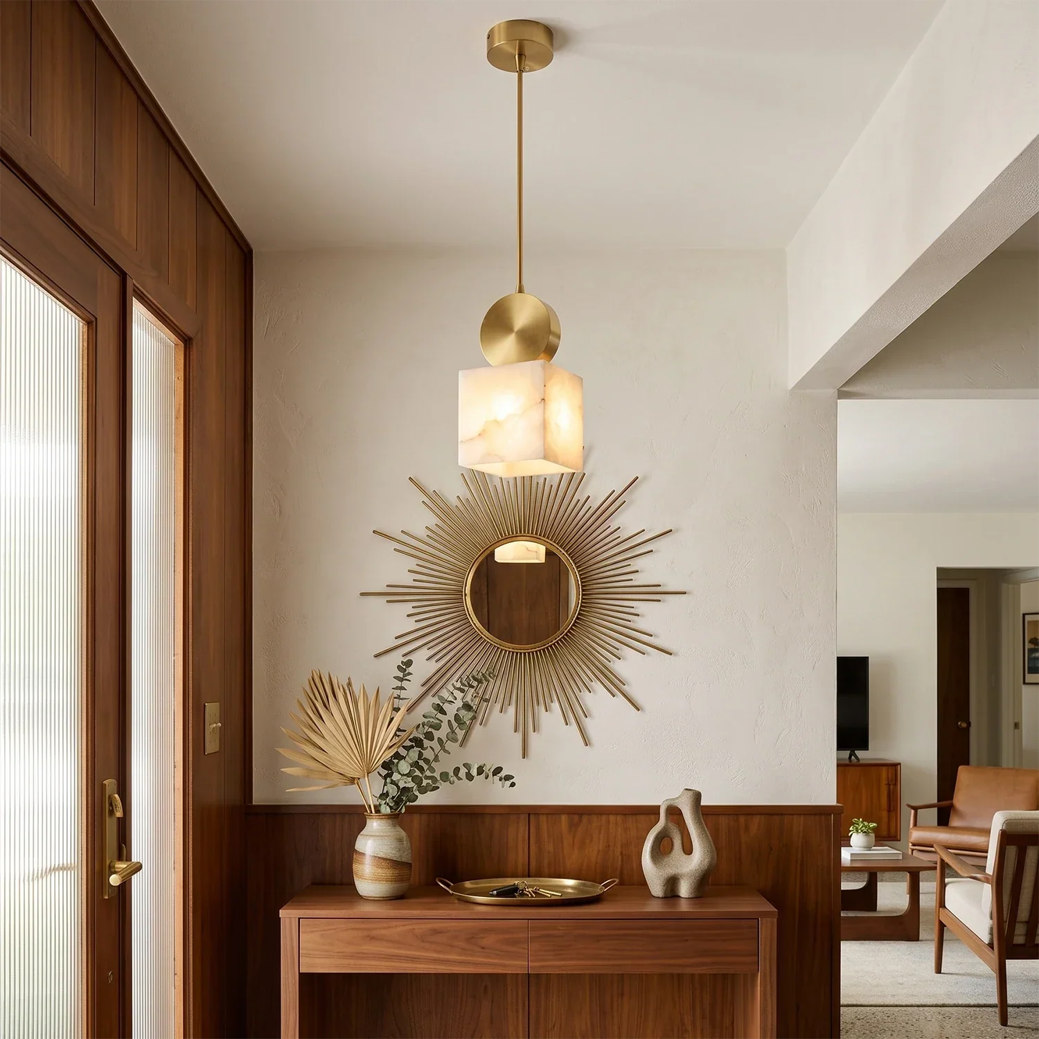 Perrin Brass-Capped Alabaster Mini Pendant | wildoxy