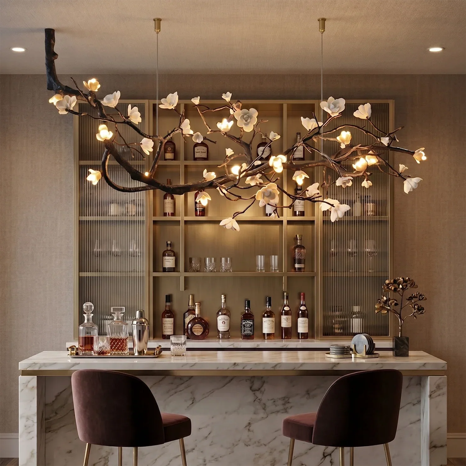 Plum Tree Branch Chandelier | wildoxy