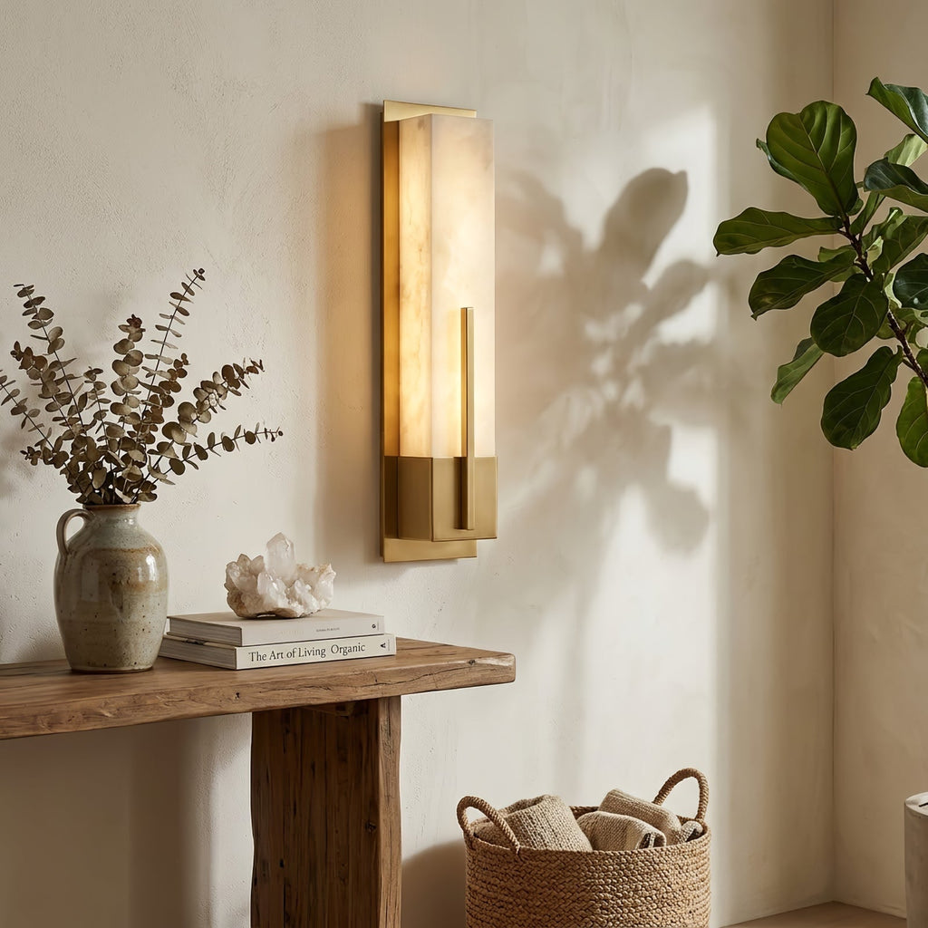 Possini Midtown Alabaster Wall Sconce | wildoxy