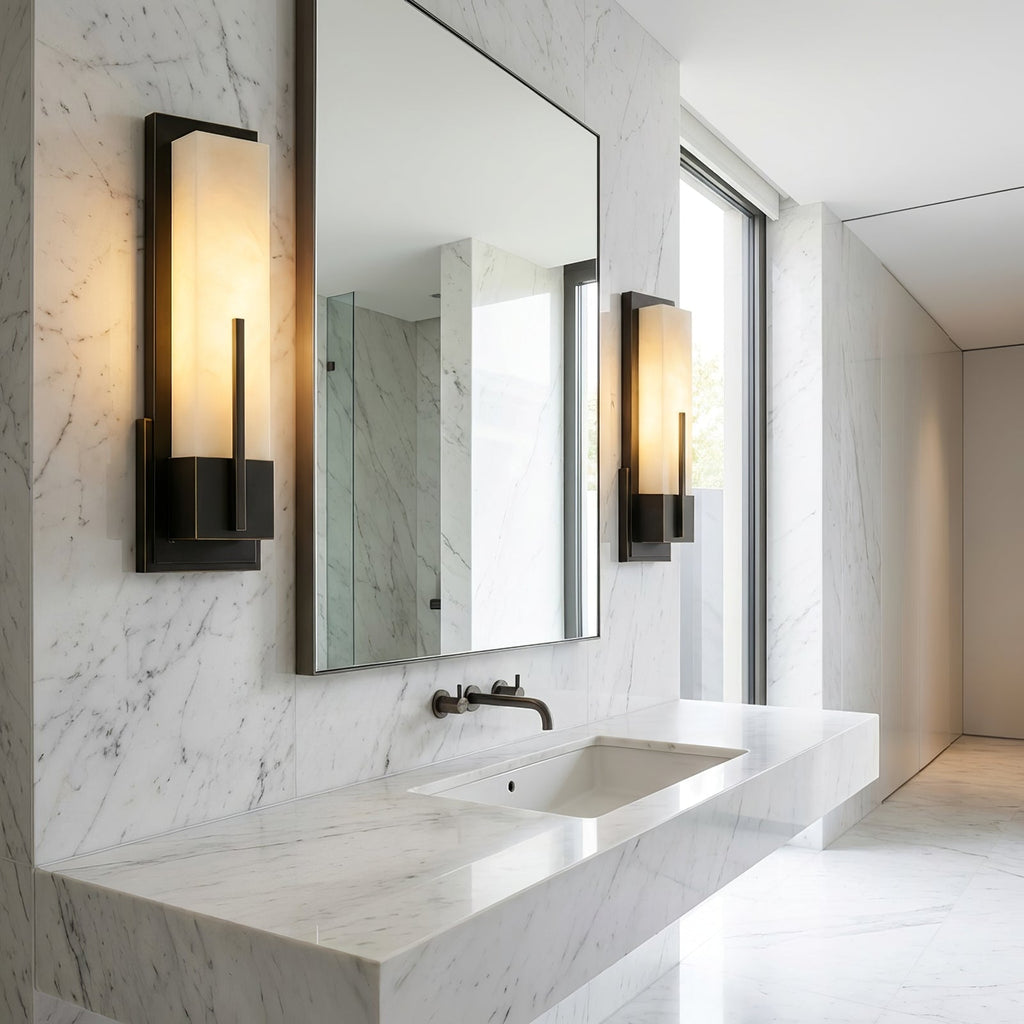 Possini Midtown Alabaster Wall Sconce | wildoxy