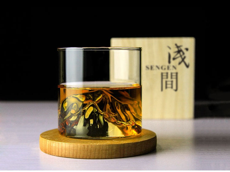 Bicchiere da whisky in cristallo — design minimalista giapponese