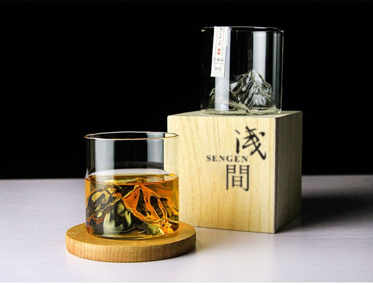 Bicchiere da whisky in cristallo — design minimalista giapponese