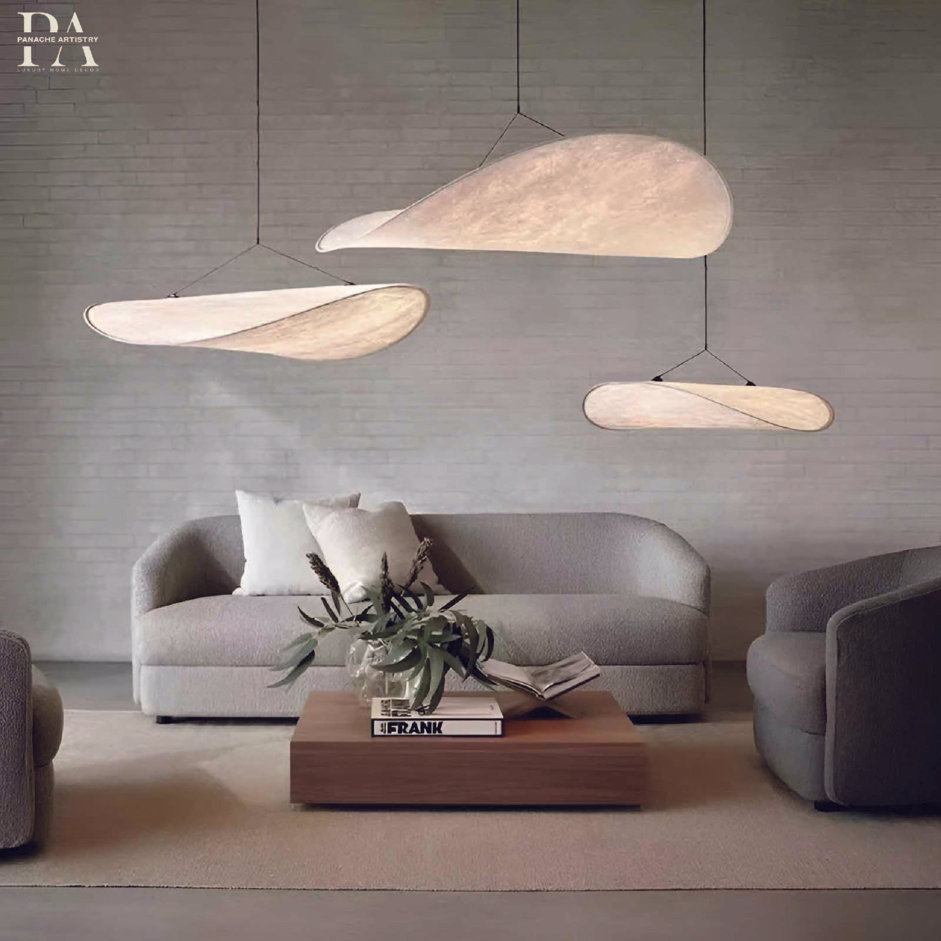Aerlune Silk Cloud Pendant Luminaire — Sculpted Shade, Cloudlike Diffused Glow