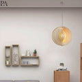 LumaArc Holz-Pendelleuchte – Strahlendes Bogendesign, modernes Profil