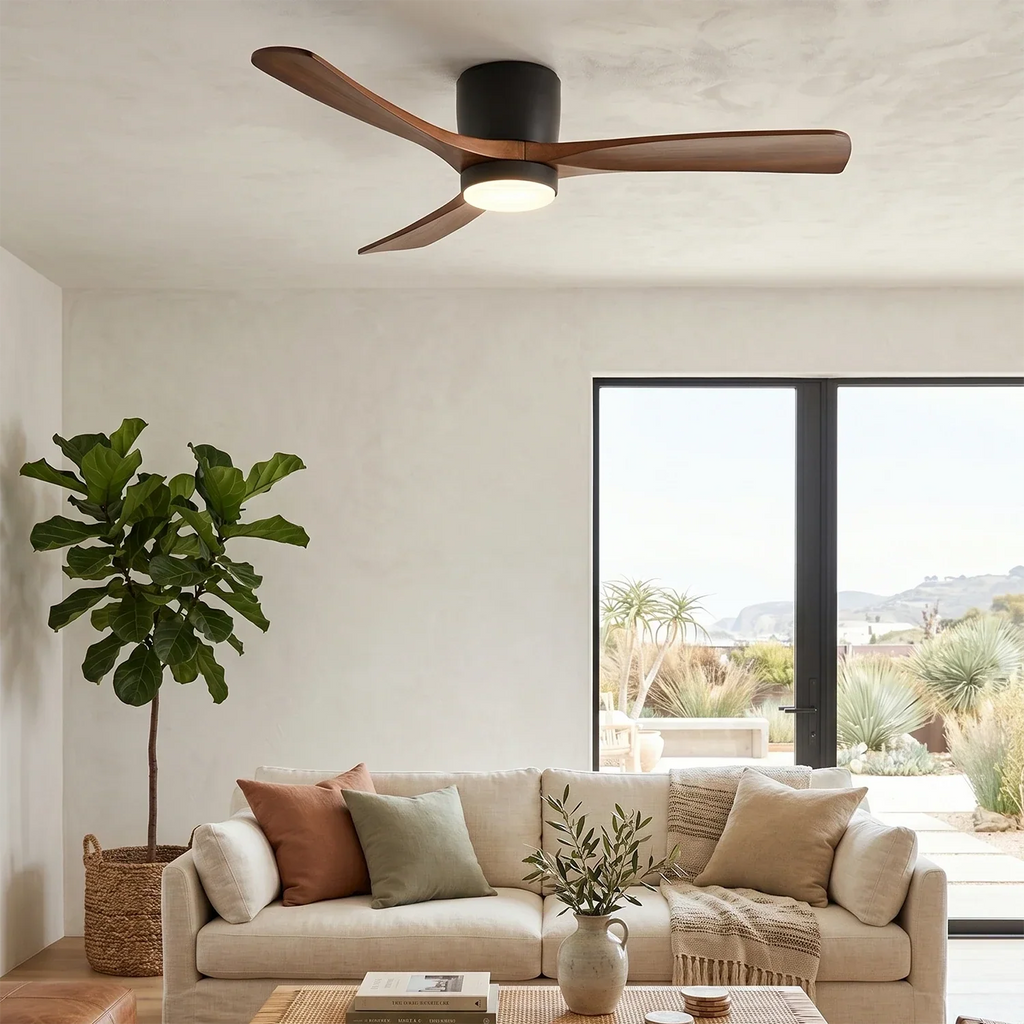 Propeller Style Wooden Ceiling Fan Light | wildoxy