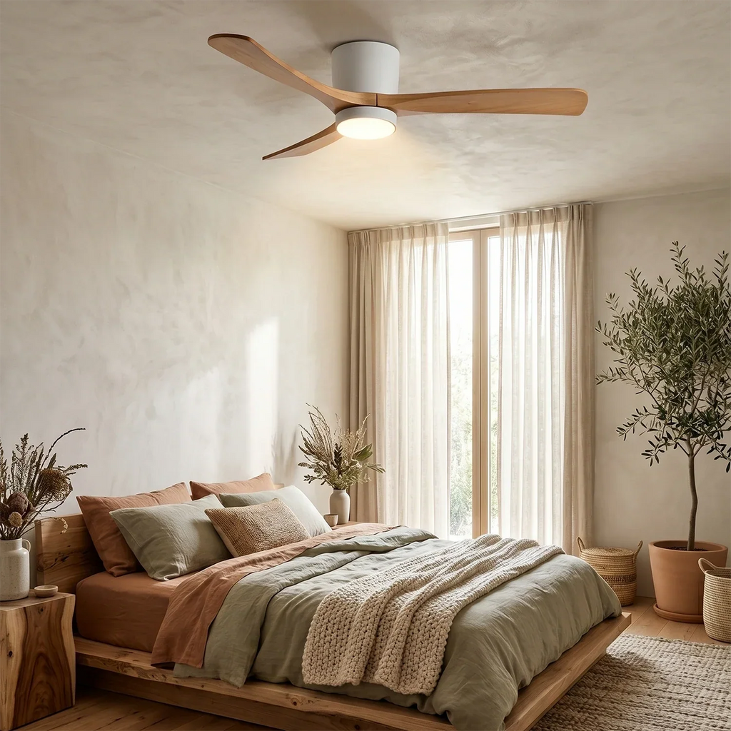 Propeller Style Wooden Ceiling Fan Light | wildoxy