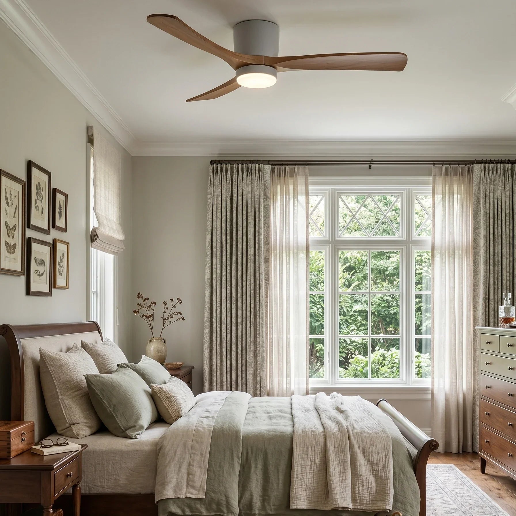 Propeller Style Wooden Ceiling Fan Light | wildoxy