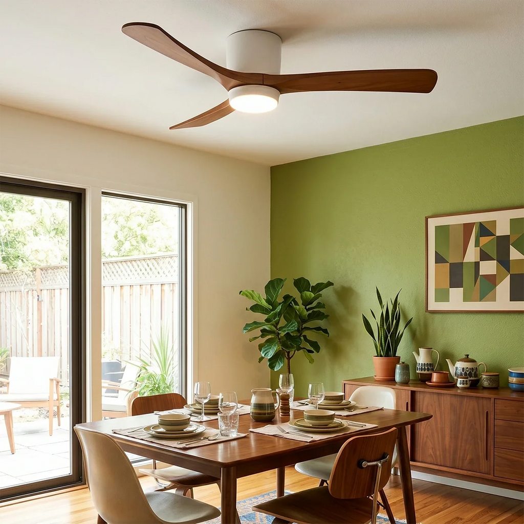 Propeller Style Wooden Ceiling Fan Light | wildoxy