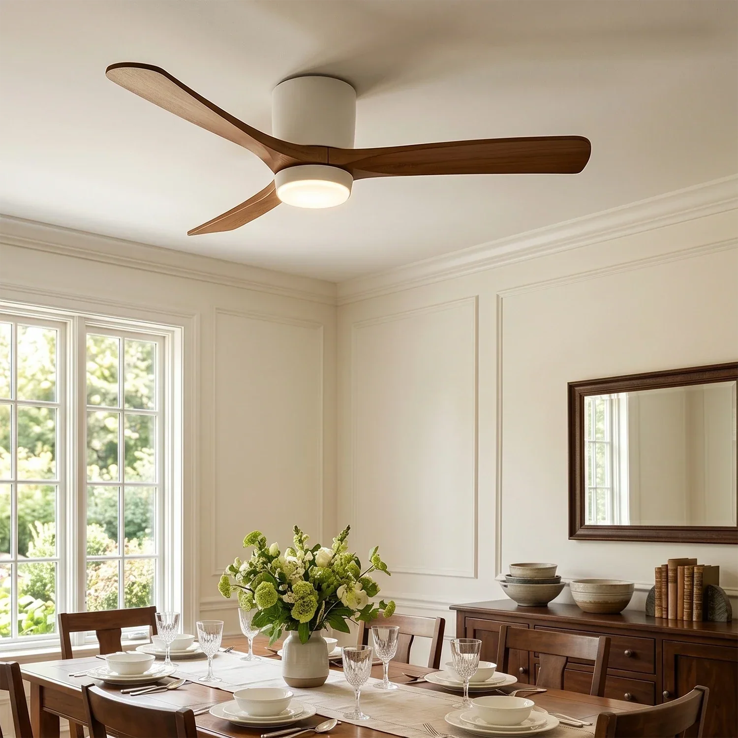 Propeller Style Wooden Ceiling Fan Light | wildoxy