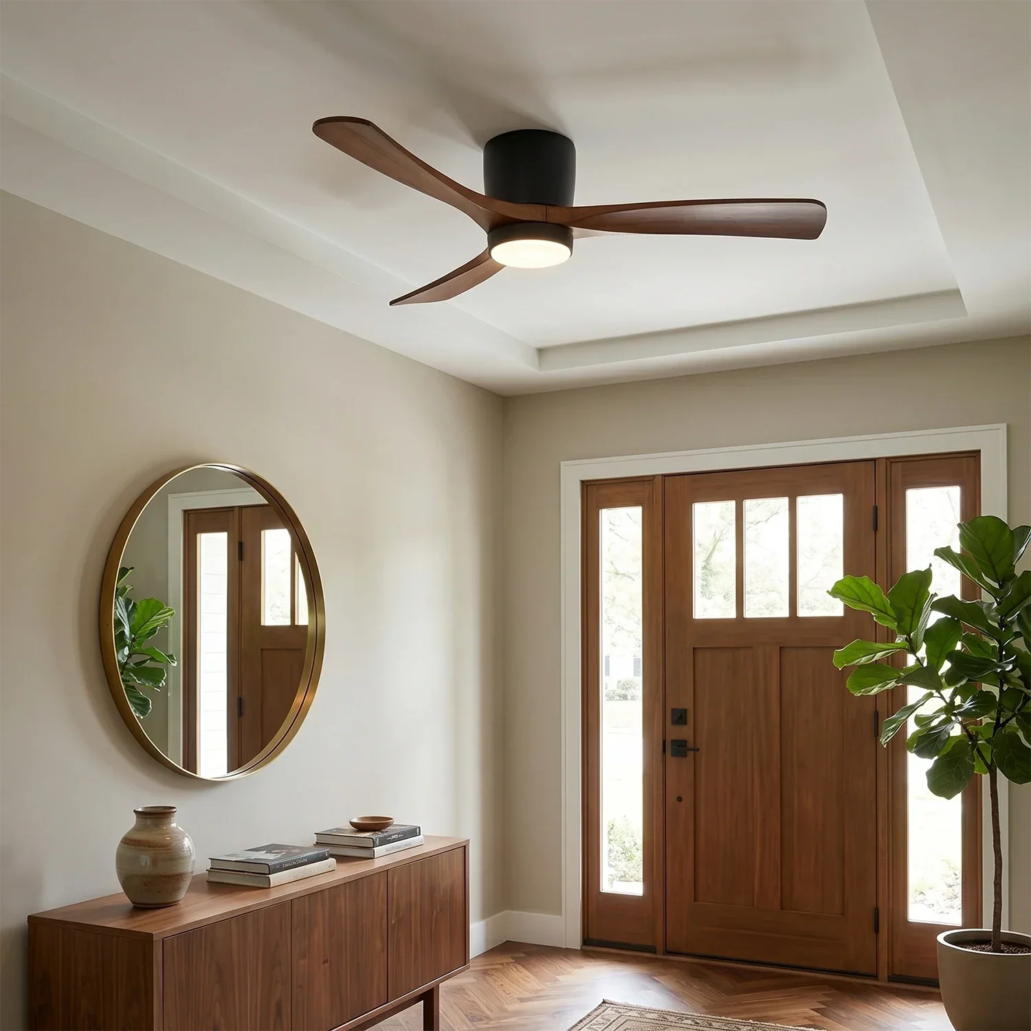 Propeller Style Wooden Ceiling Fan Light | wildoxy