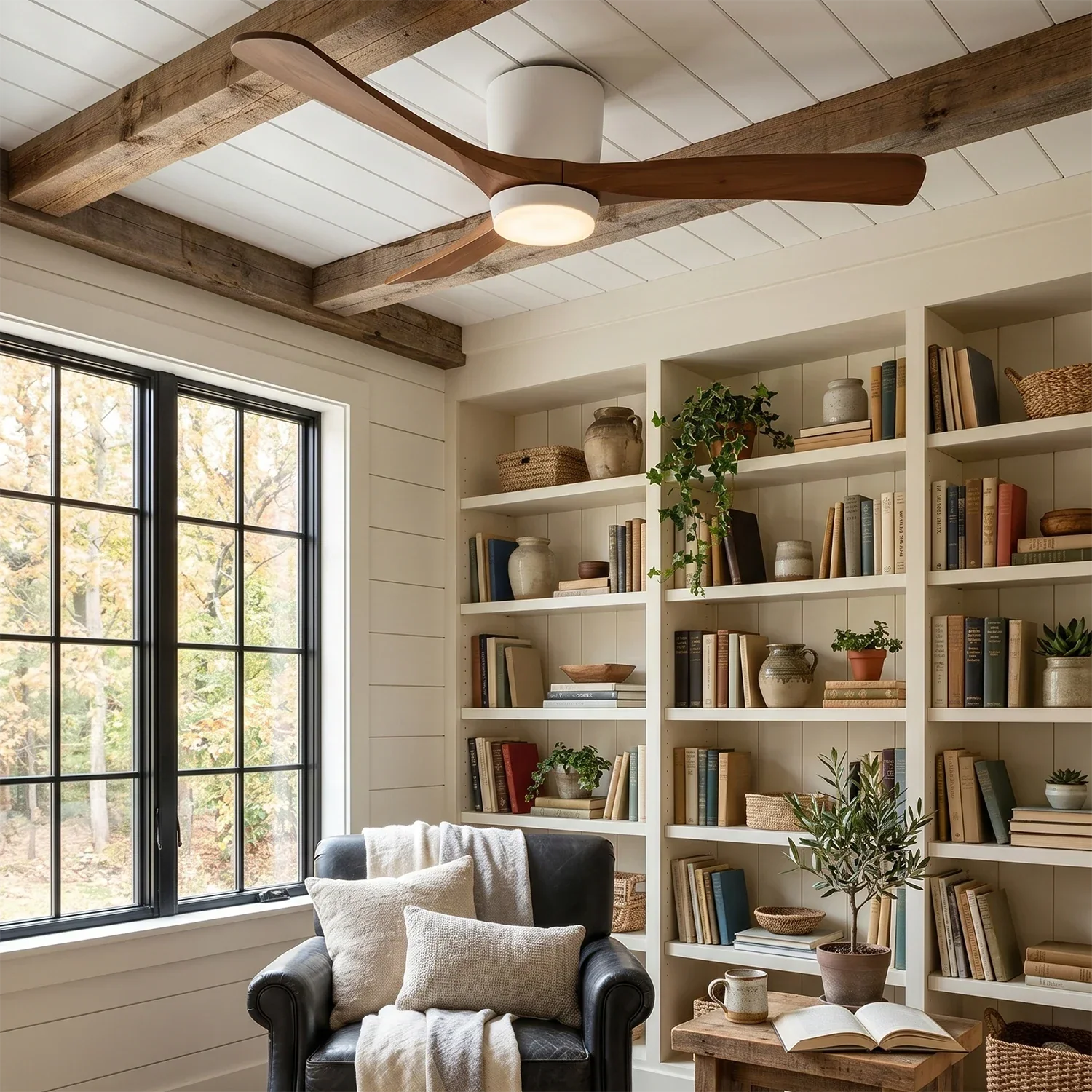Propeller Style Wooden Ceiling Fan Light | wildoxy