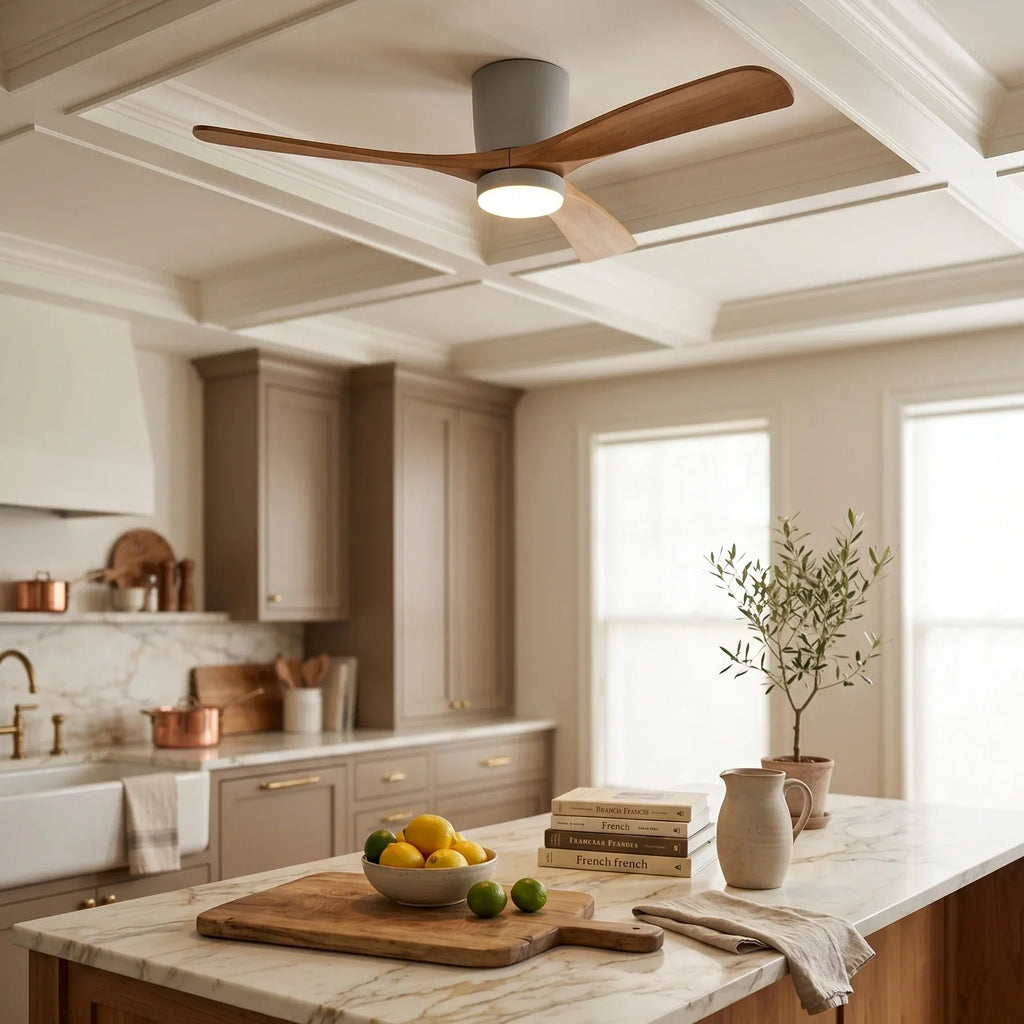 Propeller Style Wooden Ceiling Fan Light | wildoxy
