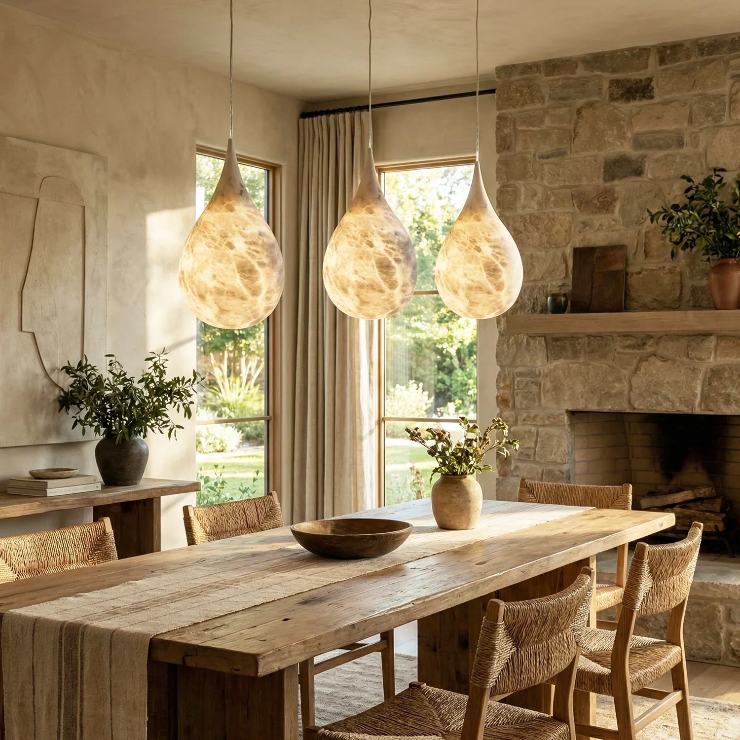 Raindrop Alabaster Pendant Light | wildoxy
