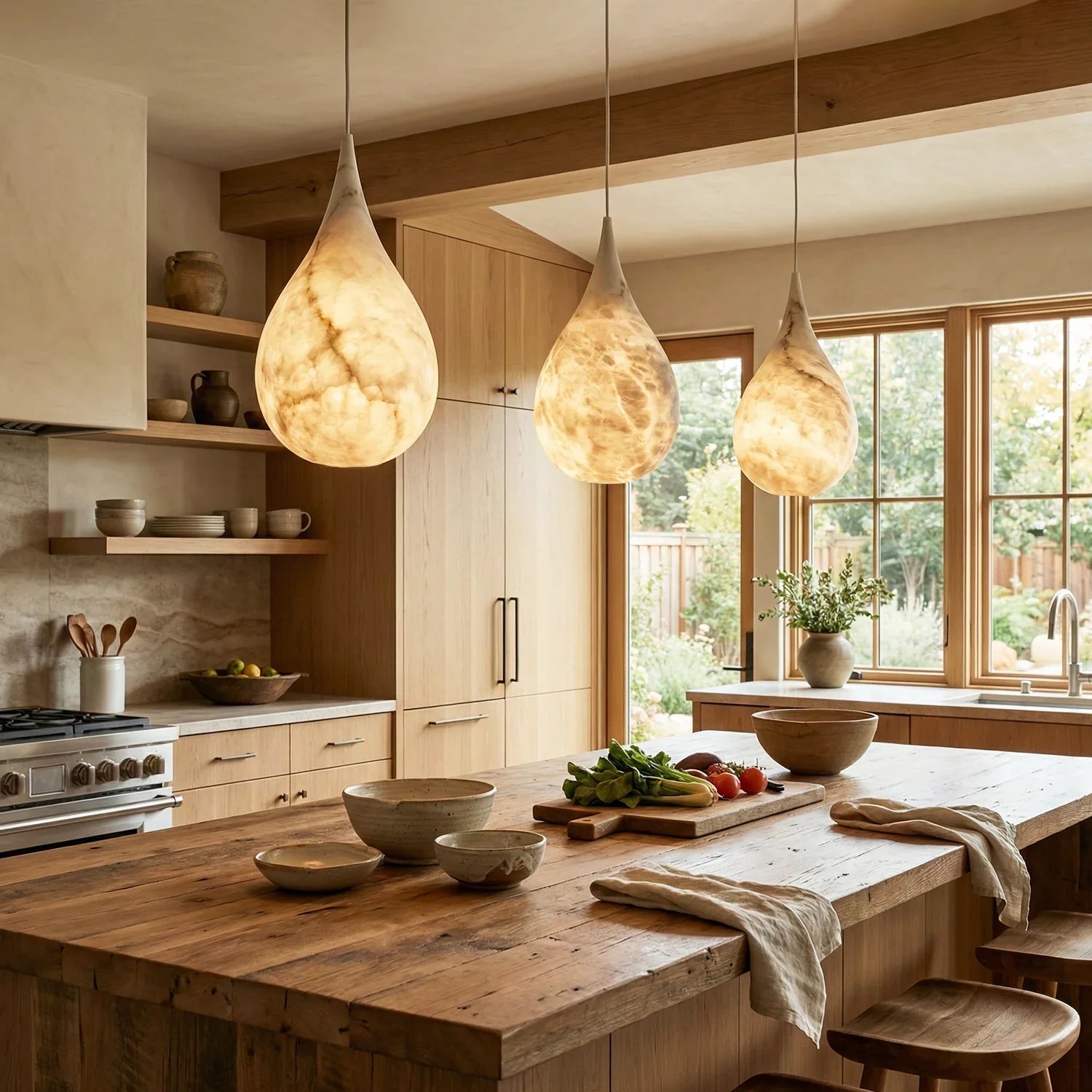 Raindrop Alabaster Pendant Light | wildoxy